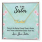 Sister Name Necklace-There's no better friend - Custom Heart Design