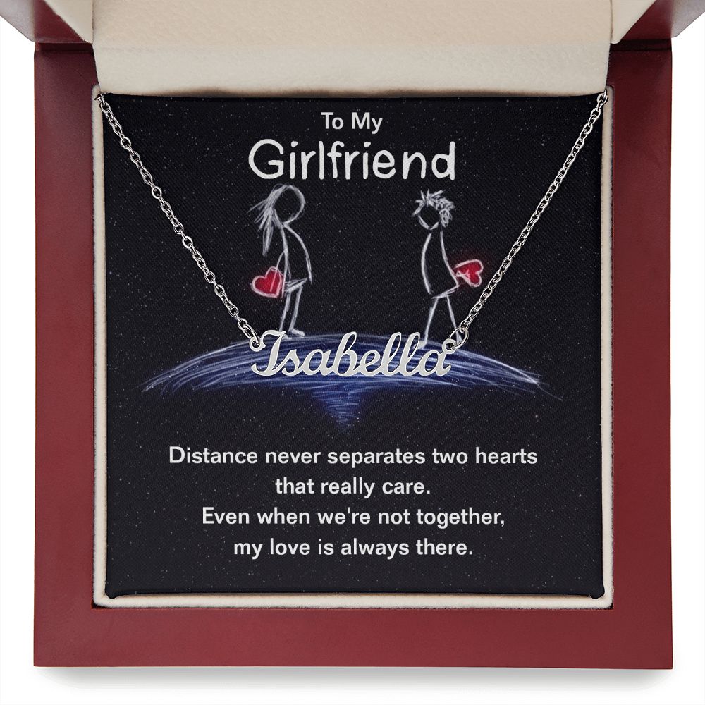Girlfriend Name Necklace-You are the stars in my sky | Custom Heart Design