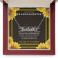 Granddaughter Name Necklace-You are Braver, Stronger & Smarter | Custom Heart Design