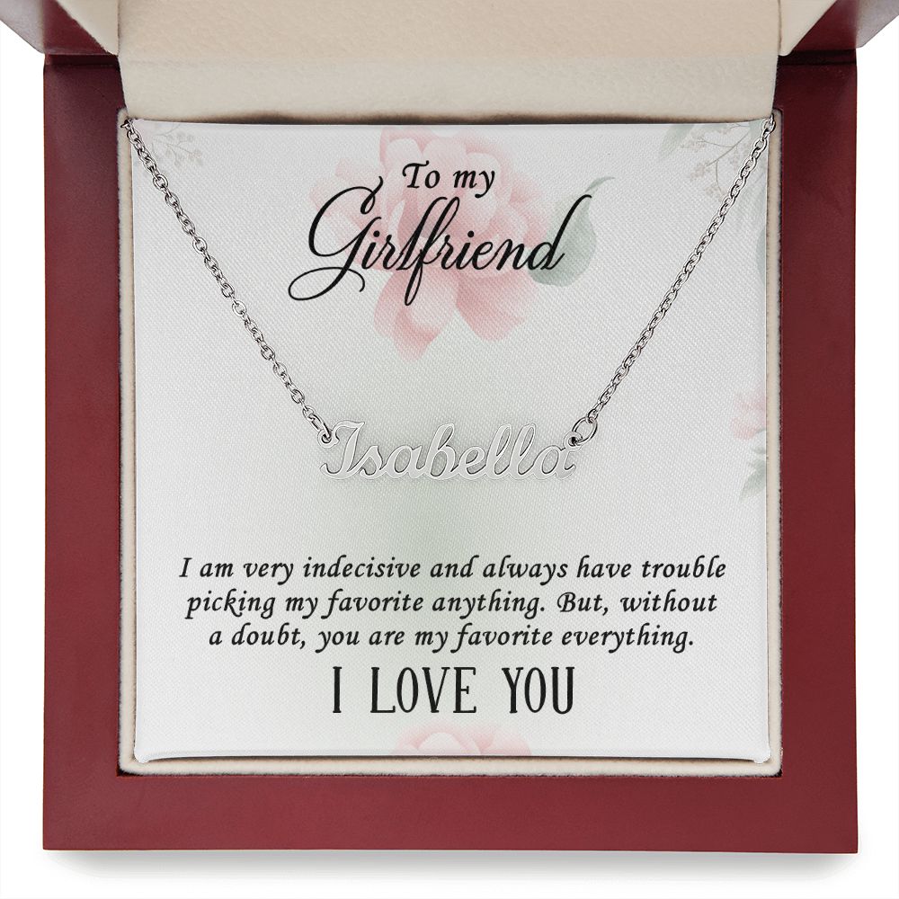 Girlfriend Name Necklace-I am indecisive | Custom Heart Design