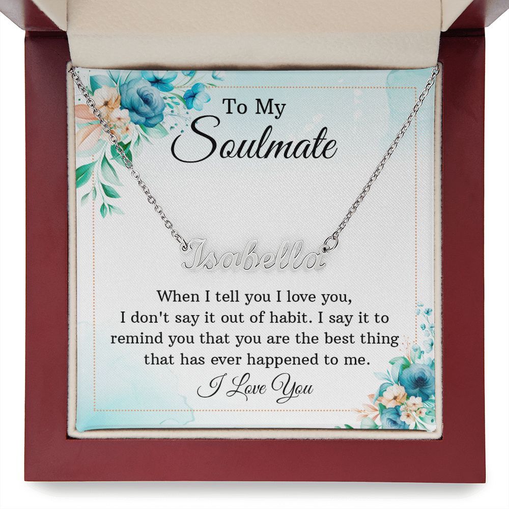 Soulmate Name Necklace-You are the best | Custom Heart Design