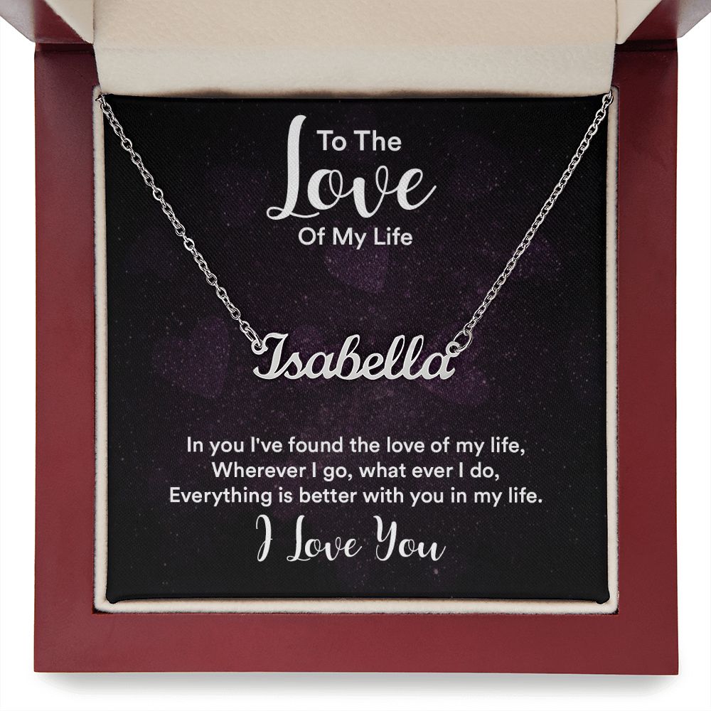 My Love Name Necklace-In you I found | Custom Heart Design