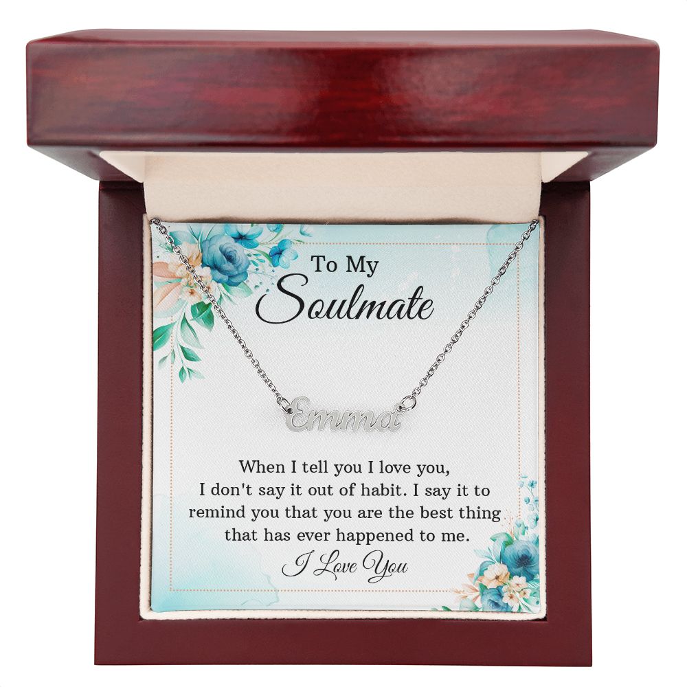 Soulmate Name Necklace-You are the best | Custom Heart Design