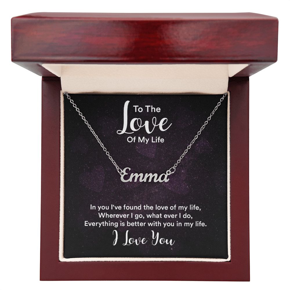 My Love Name Necklace-In you I found | Custom Heart Design