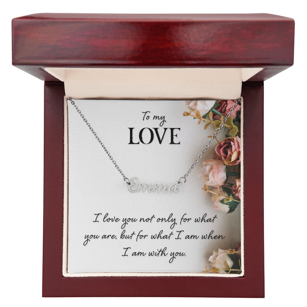 Sweetheart Name Necklace-I love you not only | Custom Heart Design