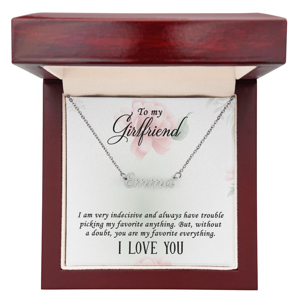 Girlfriend Name Necklace-I am indecisive | Custom Heart Design