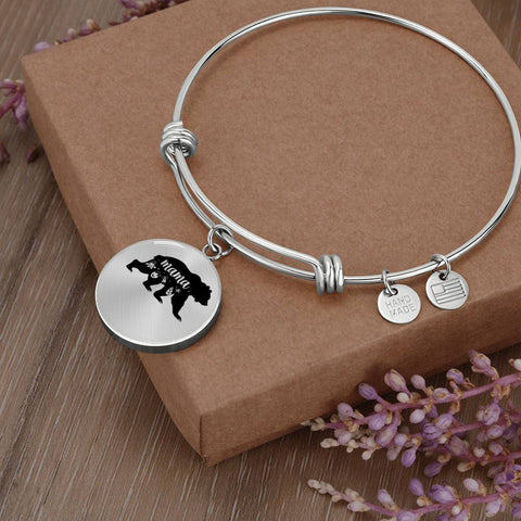 Mama Bear Bangle - Custom Heart Design