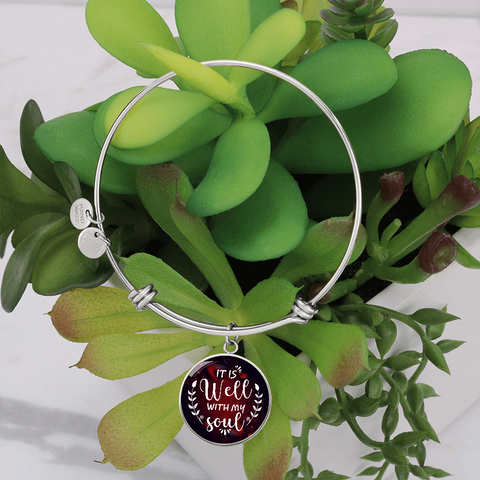 It is well with my soul-Bangle - Custom Heart Design