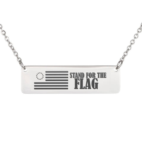 * Stand for the flag - Horizontal Bar Flag Necklace - Custom Heart Design