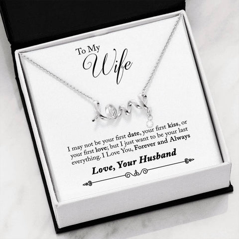 To Wife, Forever and Always-Scripted Love - Custom Heart Design