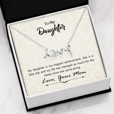 To Daughter, You are my little star From Mom-Scripted Love - Custom Heart Design