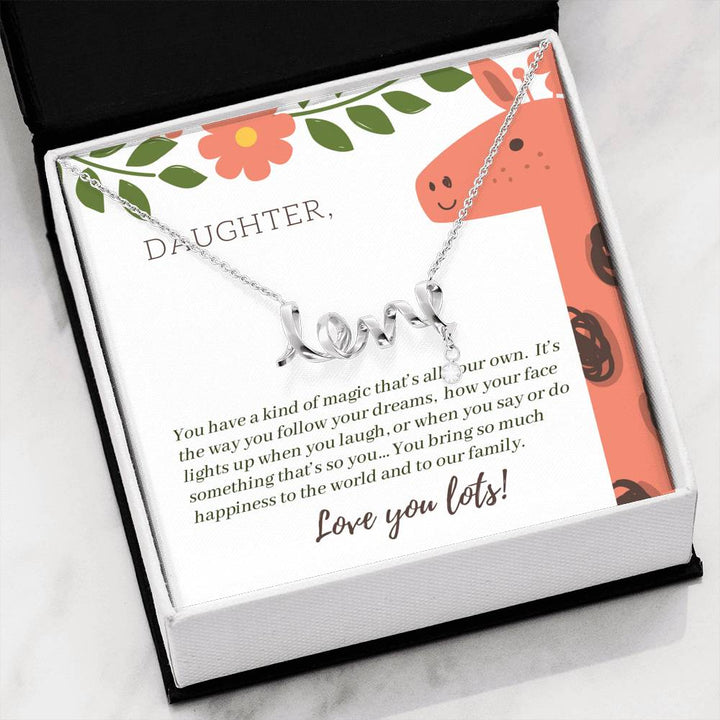 To Daughter, You have a kind of magic that's all your own-Scripted Love - Custom Heart Design