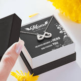 Mom Remembrance, Heaven needed a hero-Infinity Heart Necklace - Custom Heart Design