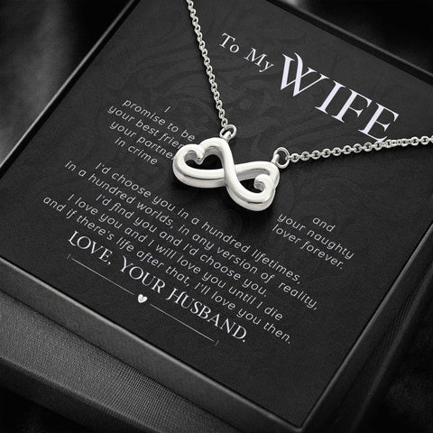 Infinity Hearts Necklace for Wife | Custom Heart Design