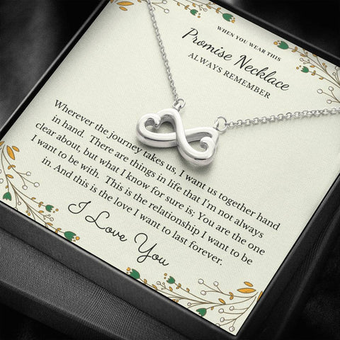 Infinity Hearts Promise Necklace for Girlfriend | Custom Heart Design