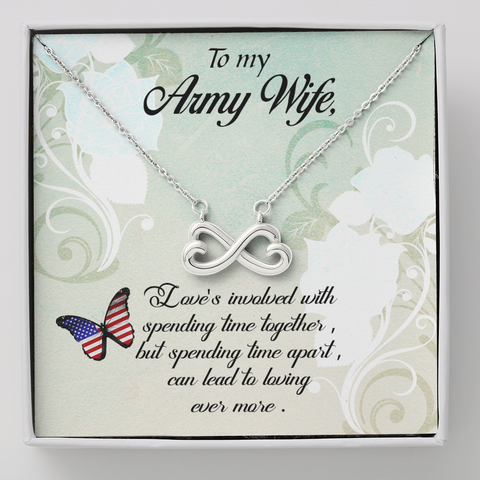 To Army Wife, Loving you even more apart. - Custom Heart Design