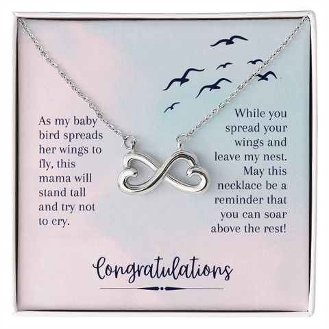Infinity Hearts Necklace for Daughter, From Mom | Custom Heart Design