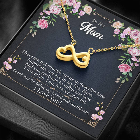 Infinity Hearts Necklace for Mom | Custom Heart Necklace