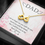 Dad Remembrance, I feel you in my heart forever-Infinity Heart Necklace - Custom Heart Design