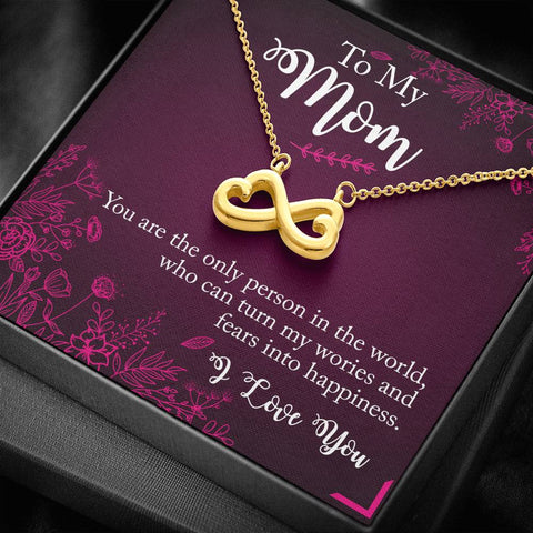 Infinity Hearts Necklace for Mom | Custom Heart Design