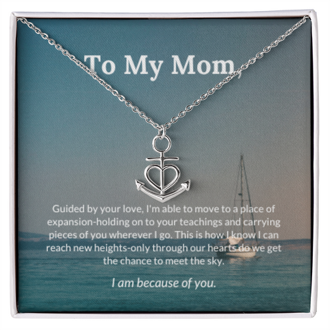 To Mom, I am because of you-Heart of the Ocean Necklace - Custom Heart Design