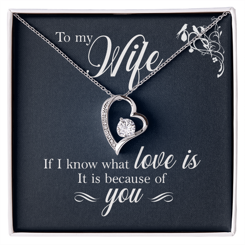 Wife Heart Necklace, Floating Heart Necklace, Beautiful Wife Necklace-Love is You | Custom Heart Design