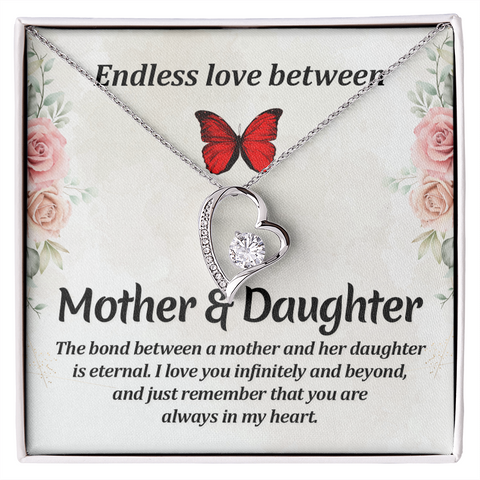 Mom Jewelry, Heart Necklace for Mom, Floating Heart Necklace - Custom Heart Design