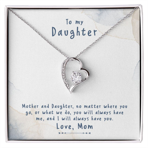 Daughter Floating Heart Necklace, Heart Necklace | Custom Heart Design