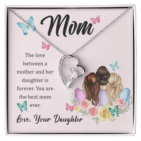 Mom Jewelry, Heart Necklace for Mom, Floating Heart Necklace - Custom Heart Design