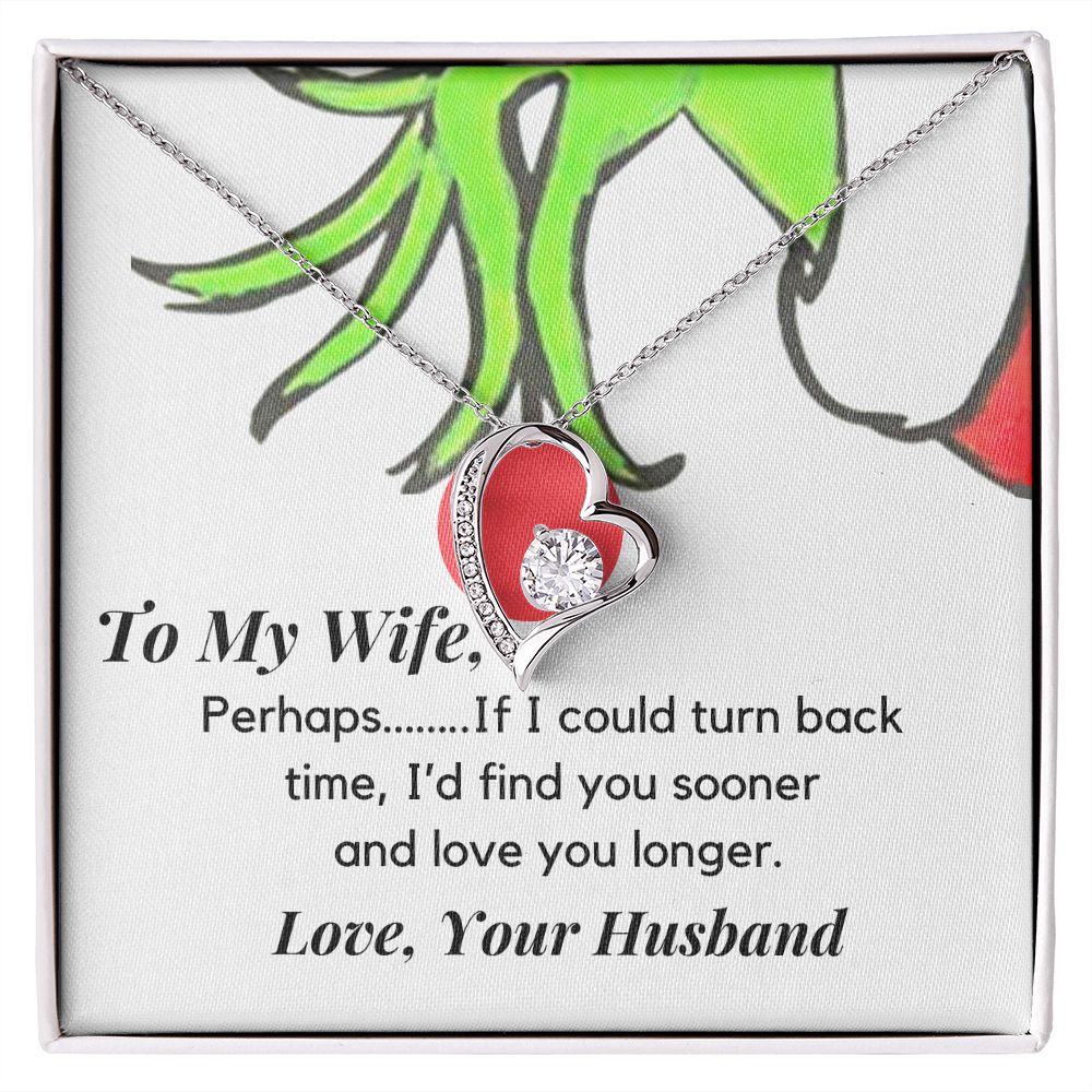 Wife Heart Necklace-Grinch Message Card - Custom Heart Design
