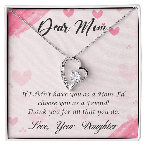Mom Jewelry, Heart Necklace for Mom, Floating Heart Necklace - Custom Heart Design