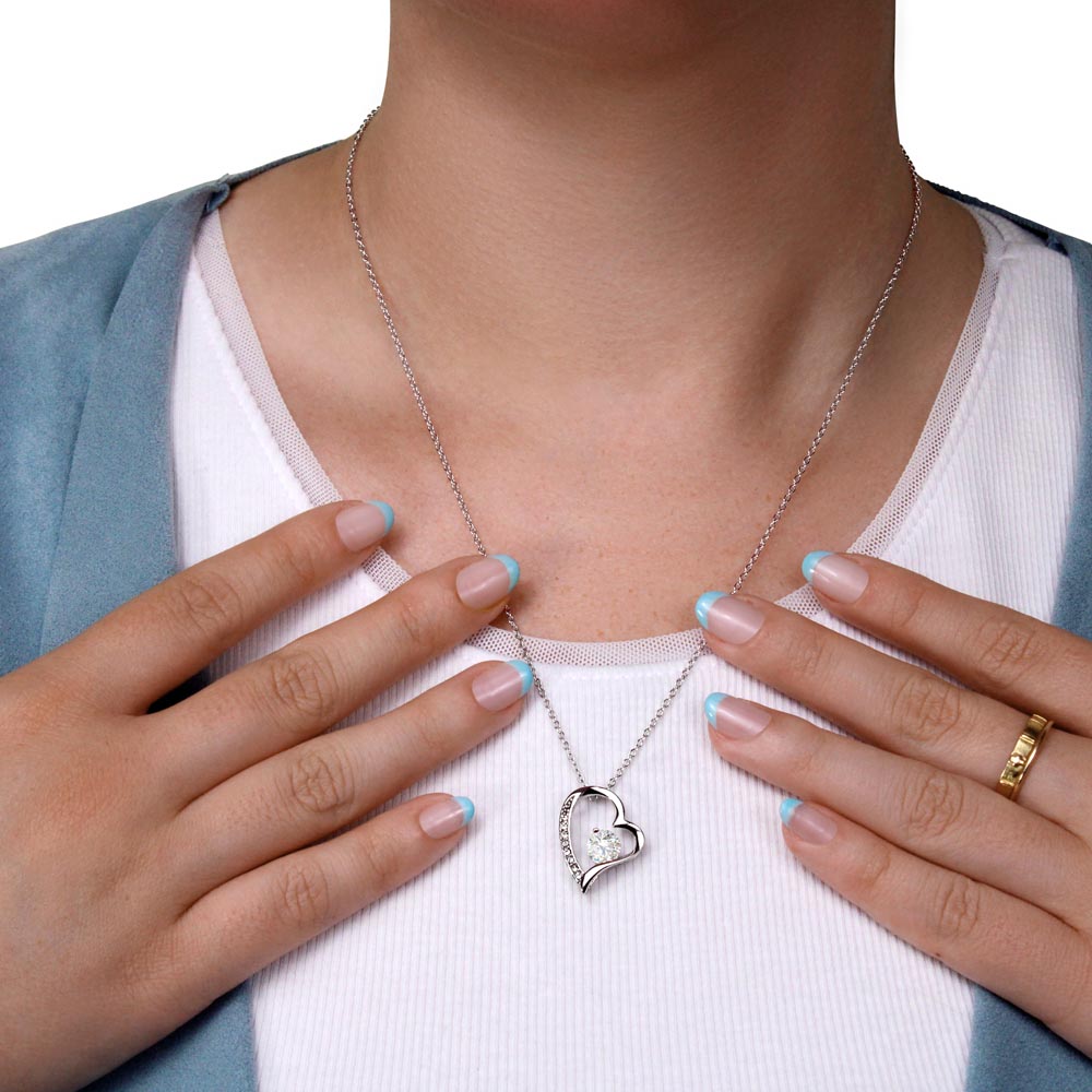Wife Heart Necklace, Floating Heart Necklace, Beautiful Wife Necklace-Together we're everything | Custom Heart Design