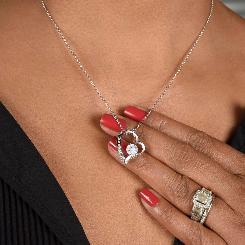 Daughter Floating Heart Necklace, Heart Necklace | Custom Heart Design