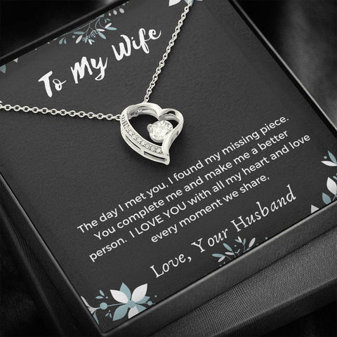 You complete me- Heart Necklace for Wife | Custom Heart Design