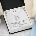 Sentimental Heart Necklace for Wife Anniversary | Custom Heart Design