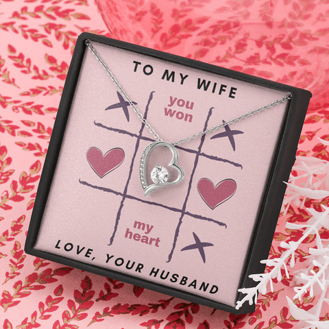 Floating Heart Necklace for Wife | Custom Heart Design