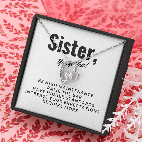 Sister, You got this-Sentimental Heart Necklace | Custom Heart Design