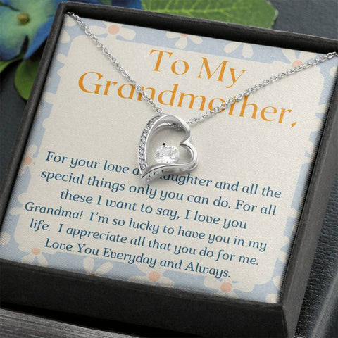Forever Love Heart Necklace for Grandmother | Custom Heart Design