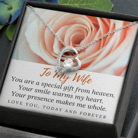 Sentimental Heart Necklace for Wife | Custom Heart Necklace