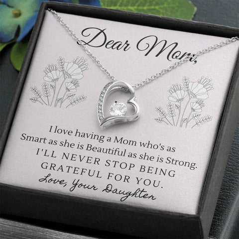 Sentimental Heart Necklace for Mom | Custom Heart Necklace