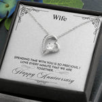 Sentimental Heart Necklace for Wife Anniversary | Custom Heart Design