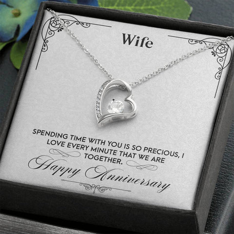 Sentimental Heart Necklace for Wife Anniversary | Custom Heart Design