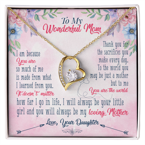 Mom Jewelry, Heart Necklace for Mom, Floating Heart Necklace | Custom Heart Design