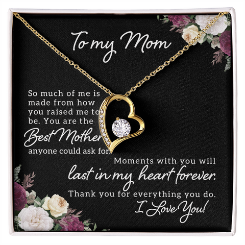 Mom Jewelry, Gold Heart Necklace for Mom, Floating Heart Necklace | Custom Heart Design