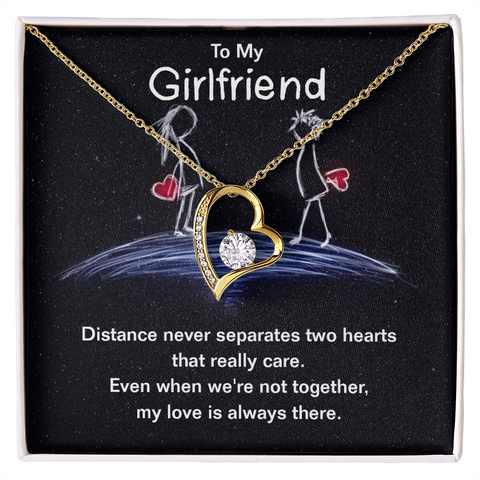 Girlfriend Heart Jewelry, Forever Love Heart Necklace To My Girlfriend | Custom Heart Design