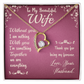 Wife Heart Necklace, Floating Heart Necklace, Beautiful Wife Necklace-Together we're everything | Custom Heart Design