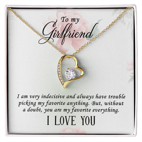 Girlfriend Heart Necklace, Forever Love Heart Necklace To My Girlfriend | Custom Heart Design