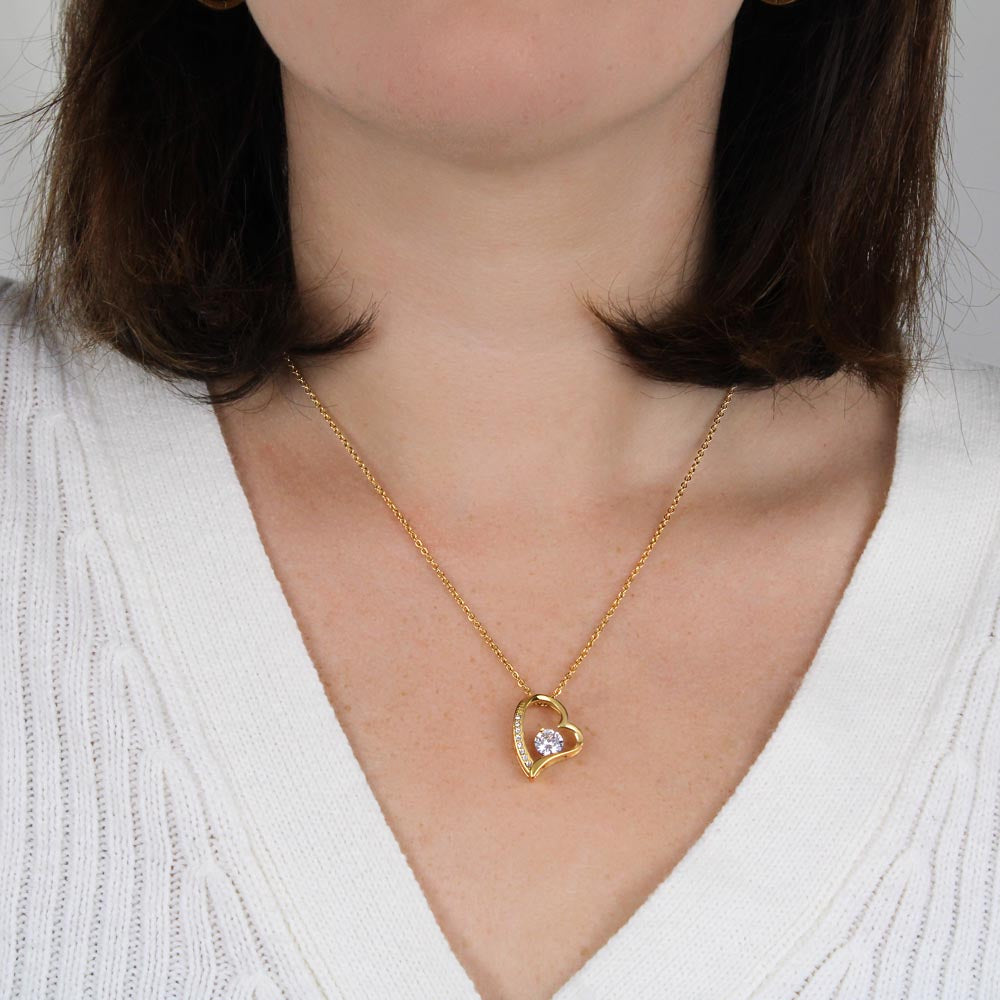 Wife Heart Necklace, Floating Heart Necklace, Beautiful Wife Necklace-Together we're everything | Custom Heart Design