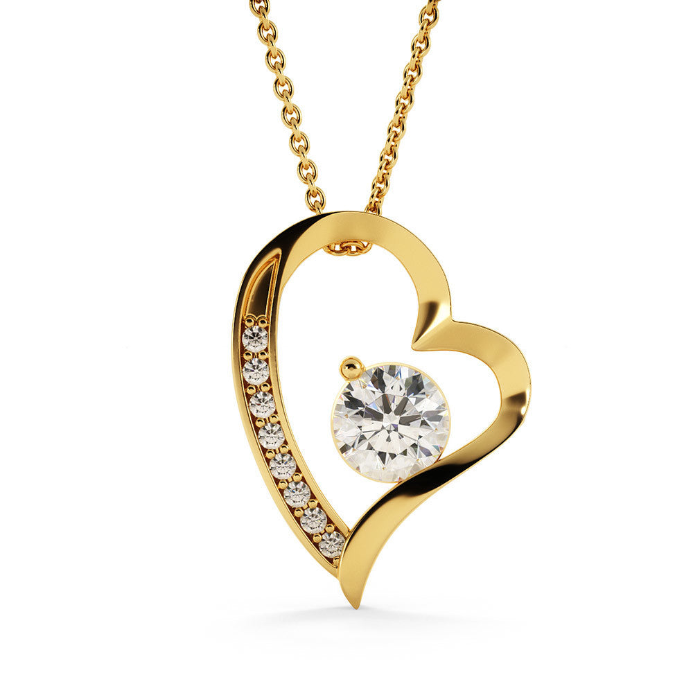 Wife Heart Necklace, Floating Heart Necklace, Beautiful Wife Necklace-Together we're everything | Custom Heart Design