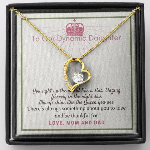 Forever Love Heart Necklace for Daughter | Custom Heart Design
